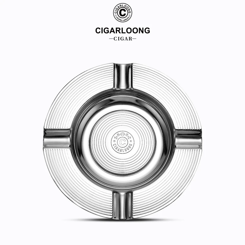 CIGARLOONG茄龙雪茄烟灰缸复古古铜大口径四槽烟缸灭烟器CL-2018