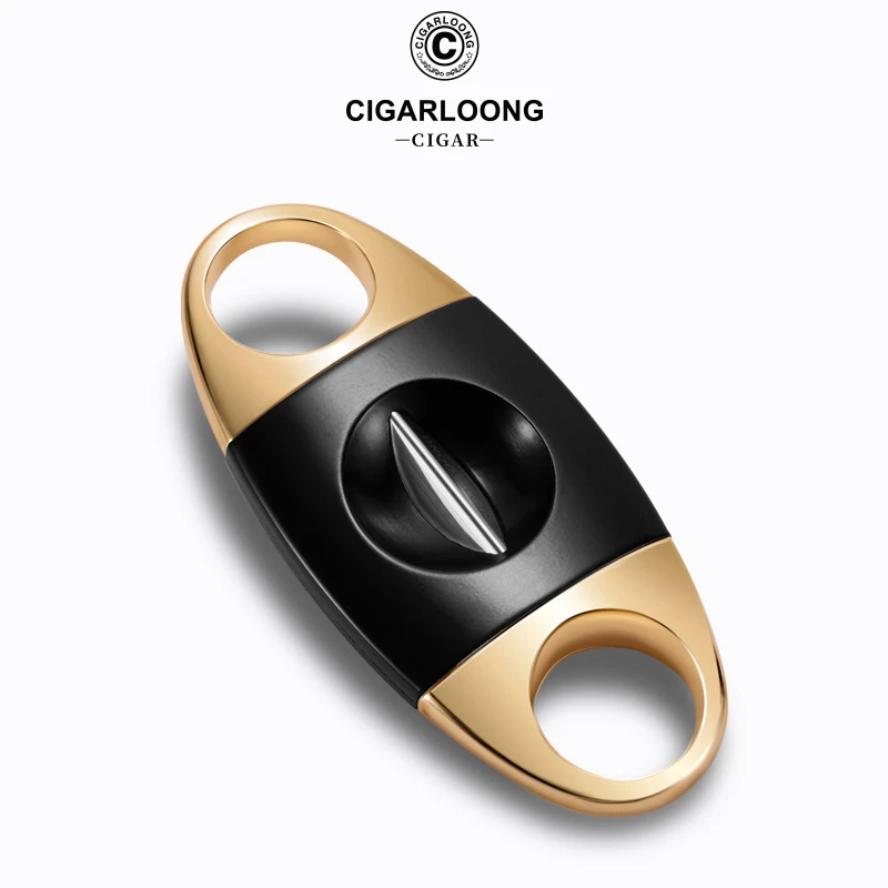 CIGARLOONG茄龙雪茄剪锋利顺滑不锈钢V型剪刀便携雪茄刀CLE-22KZ1