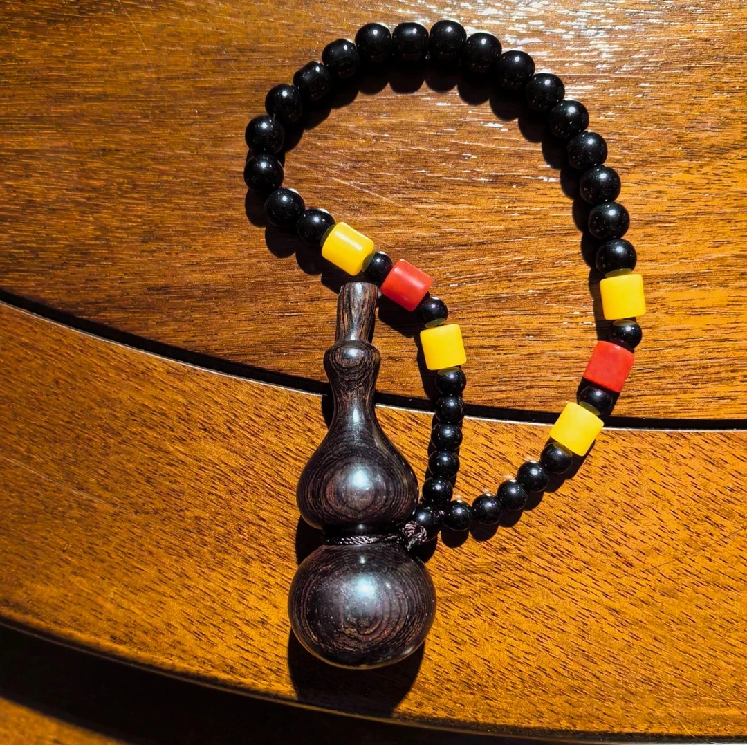 非金属木质手链 黑金檀手把件 饰品 挂件 葫芦