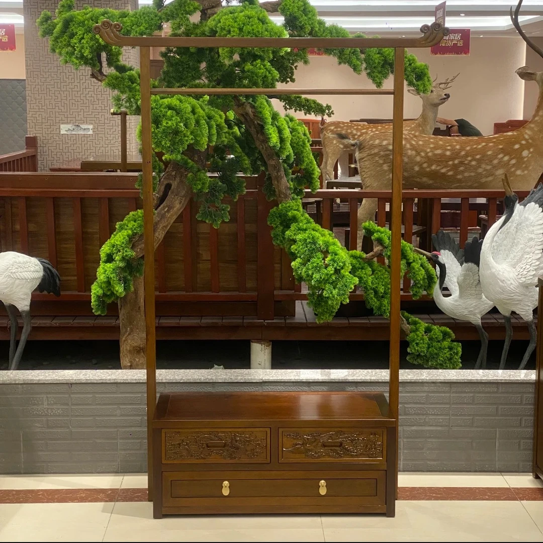 堂哥唯唯推荐-龙凤呈祥衣帽架 尺寸:133*40*186 底柜高38