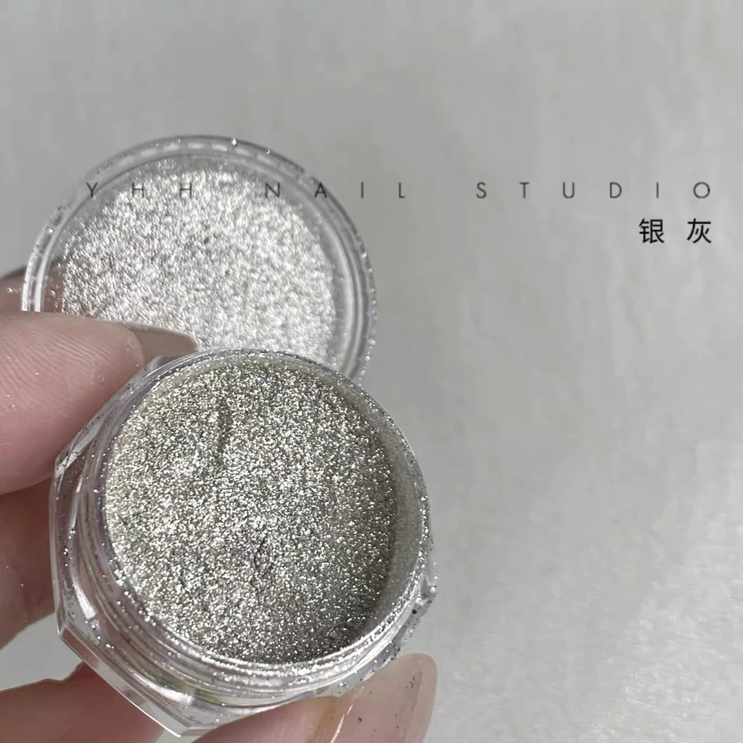 新品纯银系列美甲超闪银箔粉超薄网红款银星银河闪粉指甲亮片亮粉