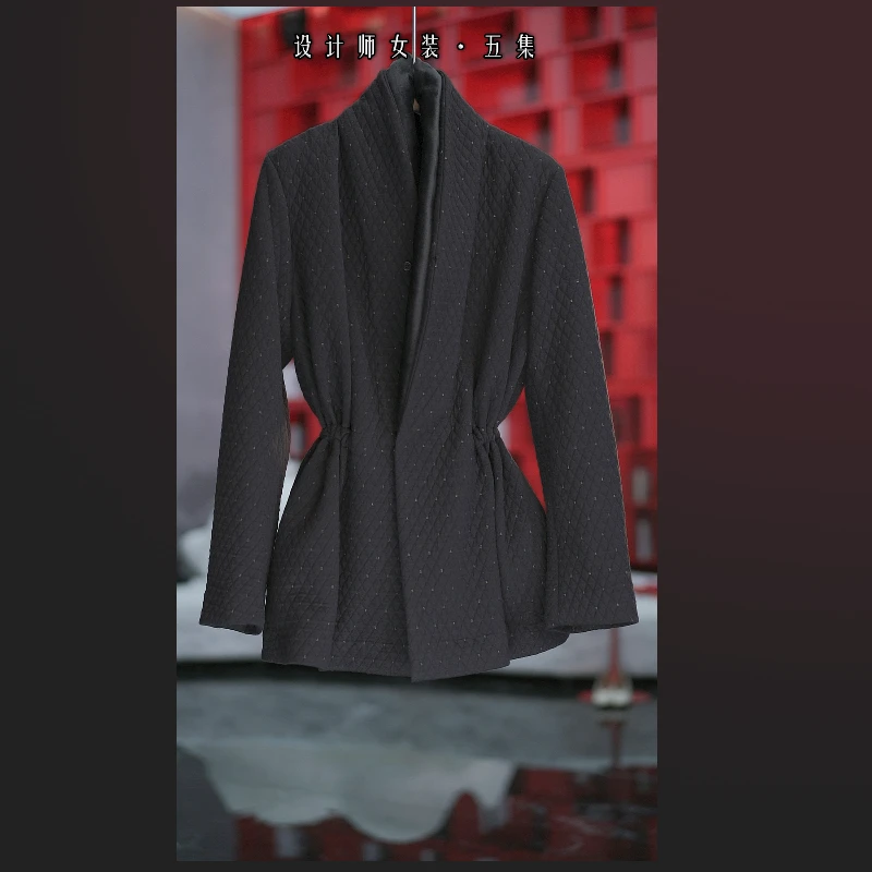 五集  重磅绵羊毛双层领棉服重工刺绣骆驼绒柔软冬保暖外套S6242