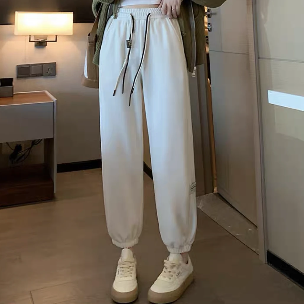 莲姐补贴6996夏季新款休闲运动百搭时尚休闲女士松紧腰抽绳裤子
