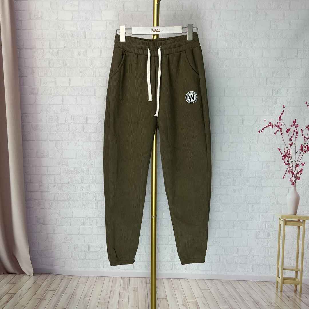 A63时尚休闲百搭舒适简约加厚潮流松紧腰秋冬小脚裤