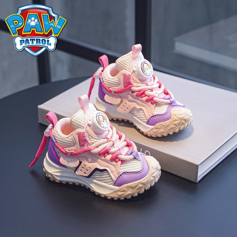 汪汪队小童软底纽扣休闲童鞋春秋新款女童幼儿园运动鞋儿童老爹鞋