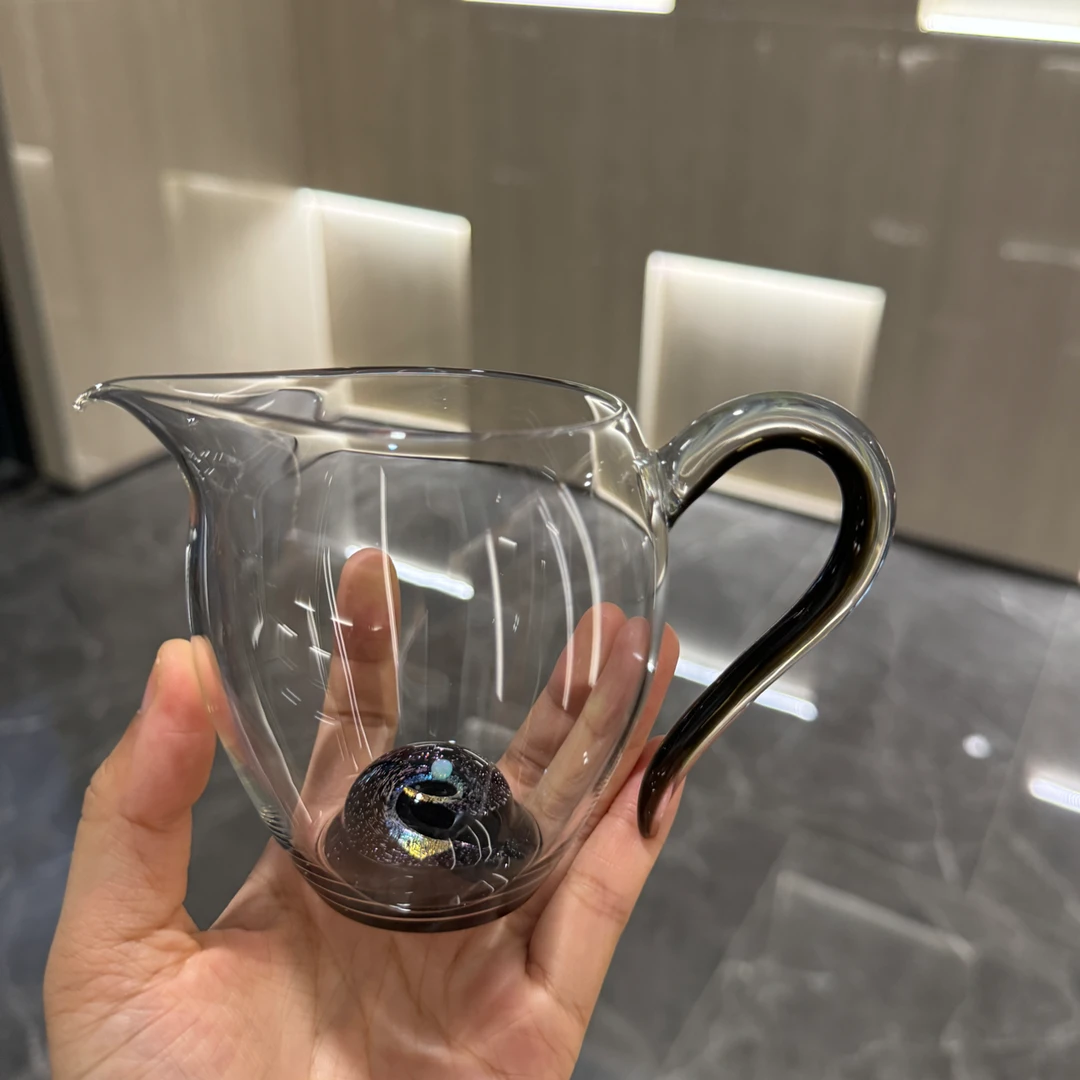 怡然高端手作欧泊石星云公杯主人杯盖碗品杯耐热玻璃茶具茶器茶海