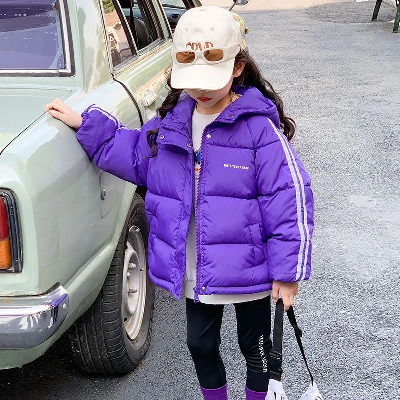 韩版儿童棉服2024秋冬休闲中大童加厚短款外套男女童羽绒棉服童装