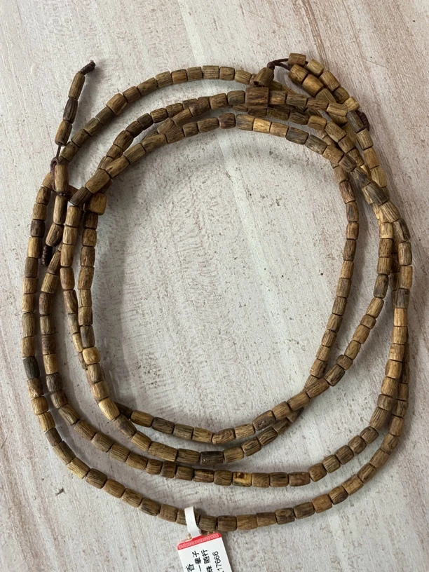 广东绿棋奇楠多圈老料桶珠沉香手串高货长串多样性发其一