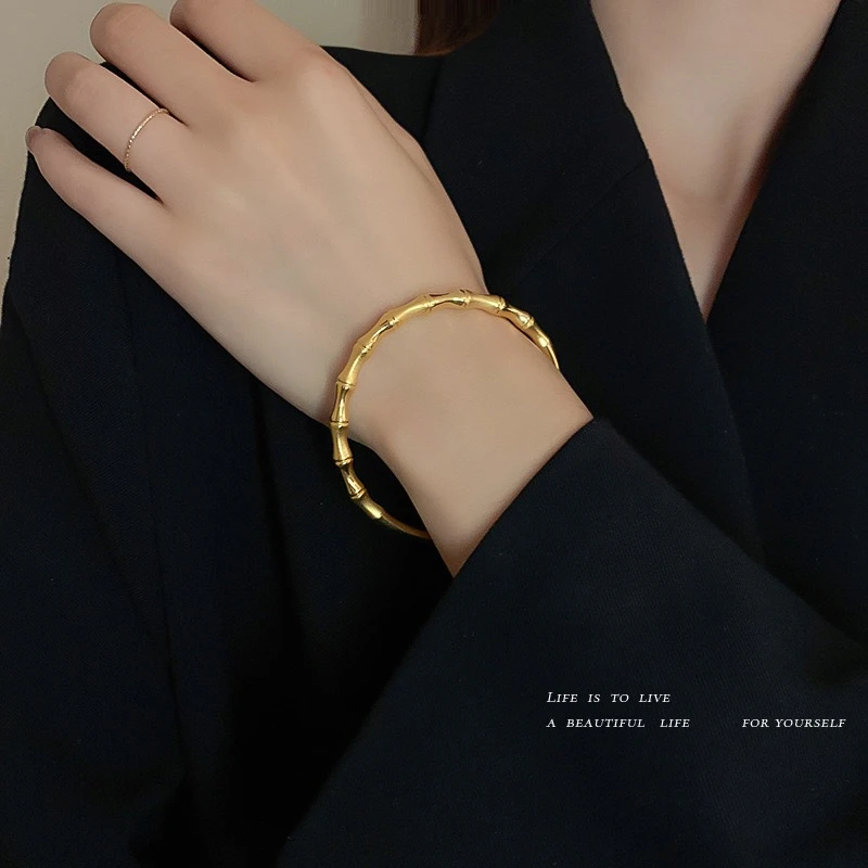 铜合金手镯 竹节手镯节节高升推拉可调节手镯H-9