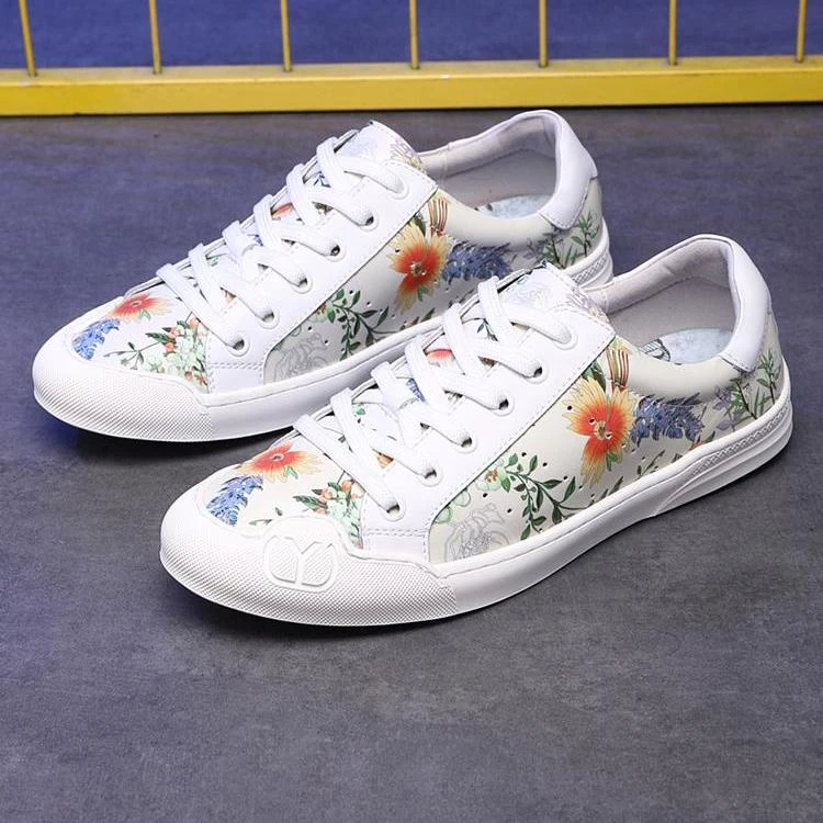 四季低帮休闲鞋男士板鞋新品男鞋夏季透气真皮个性百搭潮鞋男