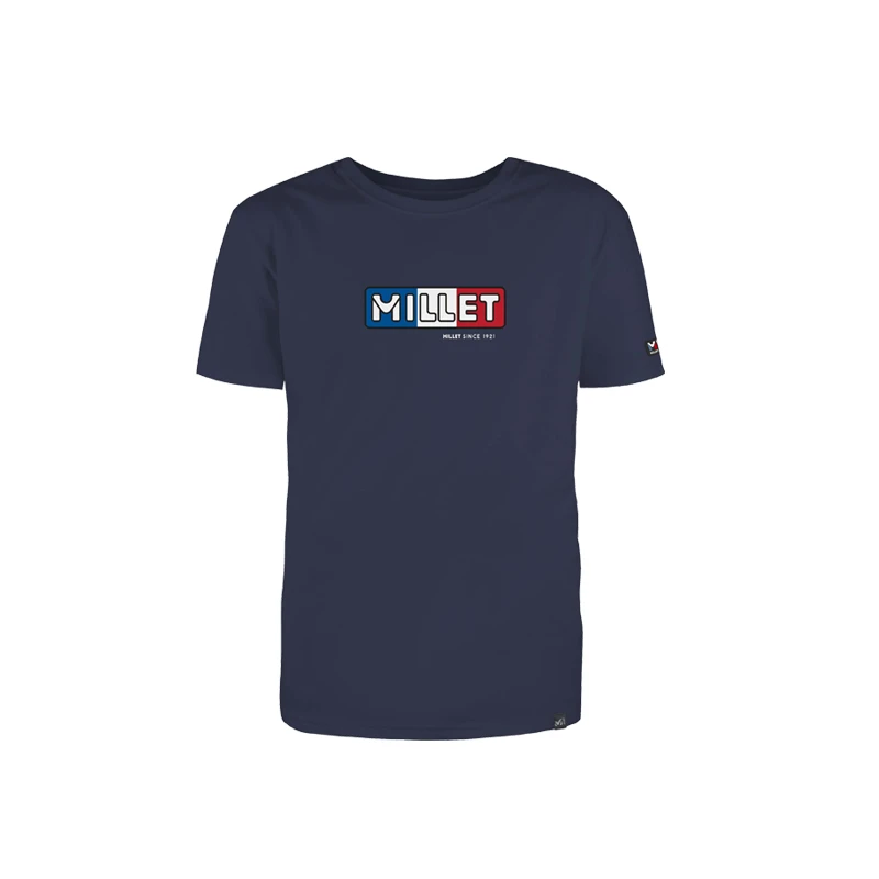 MILLET觅乐 M100纪念款有机棉吸湿排汗印花logoT恤男士MCV9317