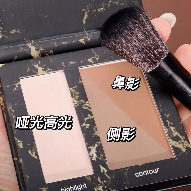 NYCEMAKEUP修容高光一体盘NYCE粉饼立体鼻侧影发际线粉提亮哑光