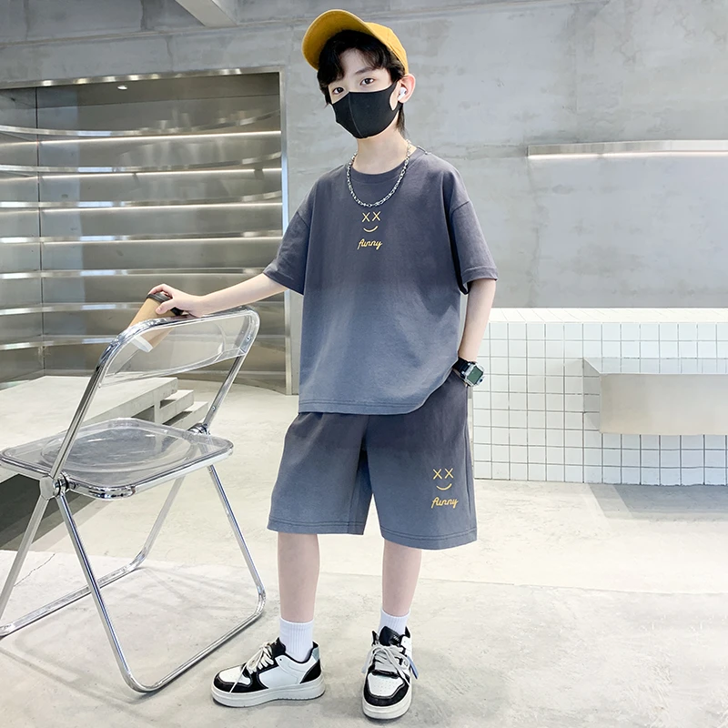 男童夏装套装2025新款男孩夏季短袖大童运动服时髦帅气儿童夏款潮
