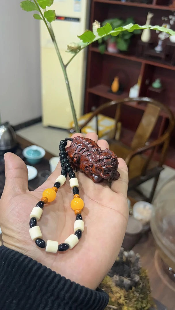 紫檀手把件皮秋把玩件60号