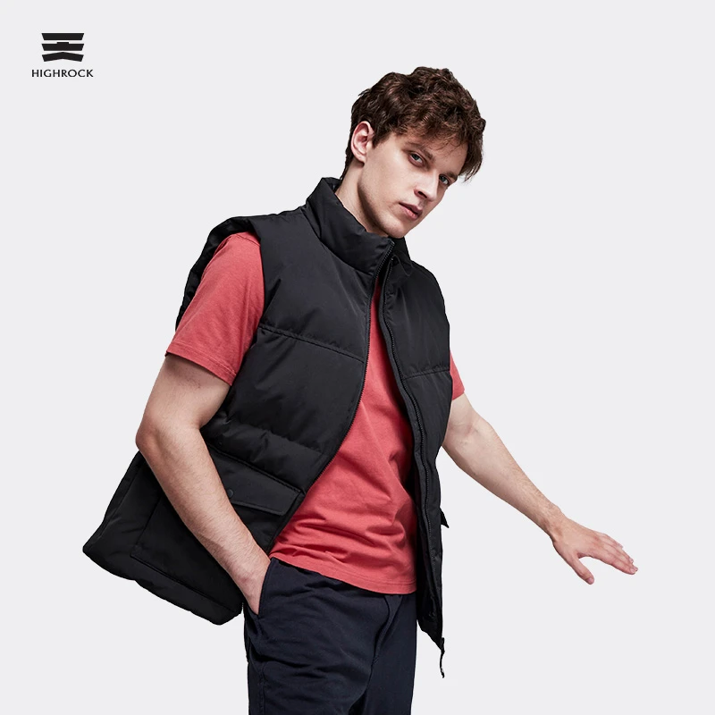 HIGHROCK/天石【专属】防风防寒羽绒服马甲立领男女款通勤坎肩T191