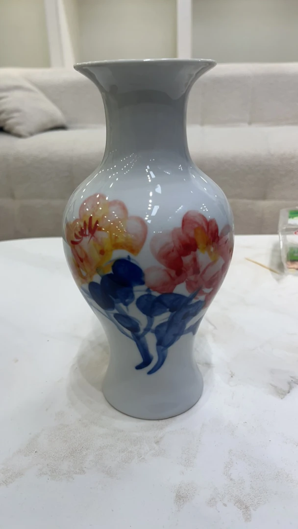 景德镇高温陶瓷摆件花瓶  手绘花瓶