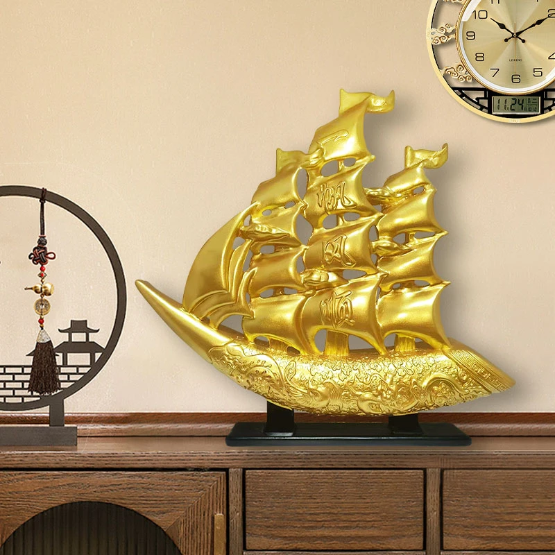 麦田专属一帆风顺摆件开业乔迁礼物办公室帆船礼品家居酒柜装饰送