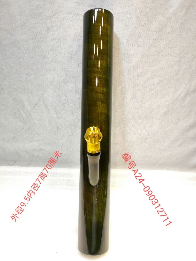 12711金丝楠木阴沉木整体的无拼接的纹理漂亮根雕木筒