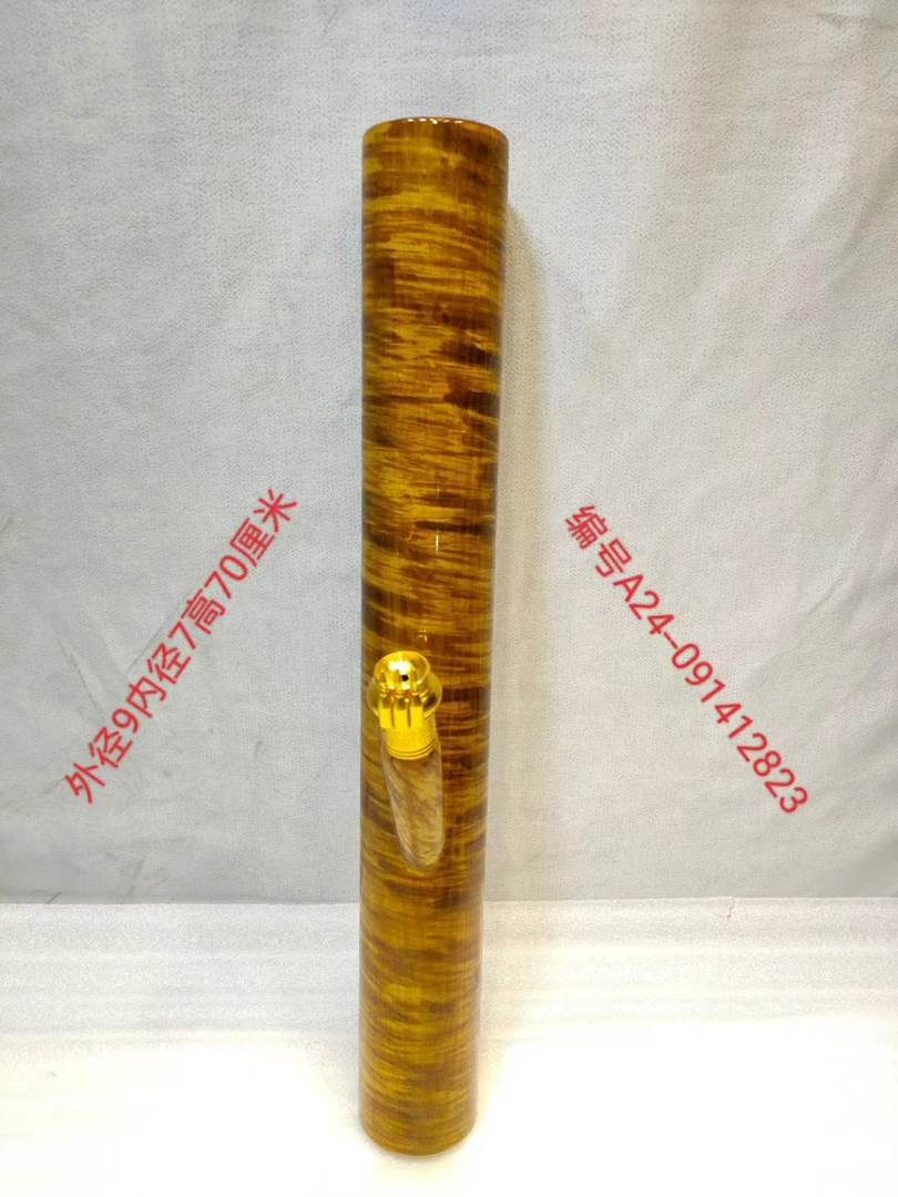 12823金丝楠木整体风干老料根雕水咽筒，不易变形金丝楠木茶盘水烟