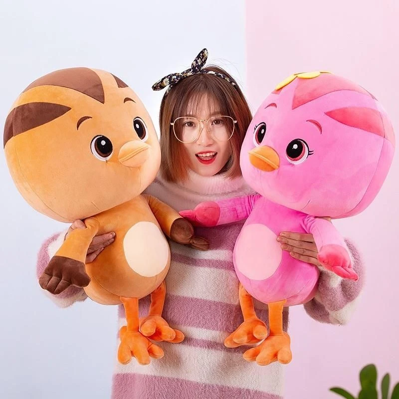萌鸡小队毛绒玩具一家人麦奇朵朵欢欢美佳妈妈鸡妈妈小鸡仔玩具