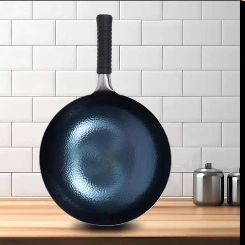 31.8cm铁锅无涂层老式铁锅燃气灶炒菜不粘锅家用微瑕疵