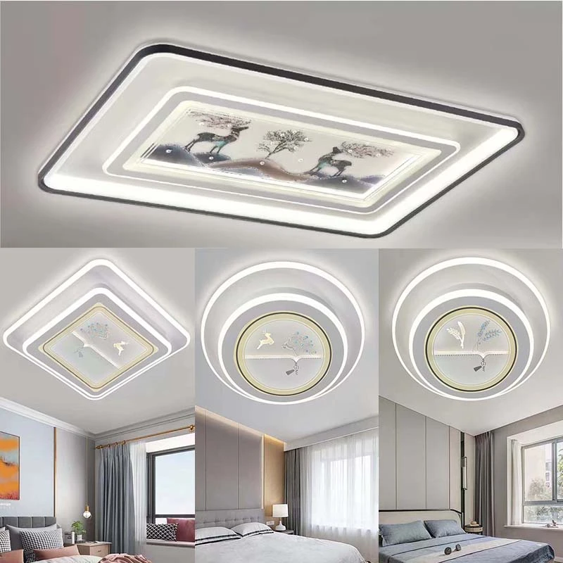 新疆西藏宁夏内蒙定制链接客厅与卧室套餐吸顶灯现代简约大厅灯具