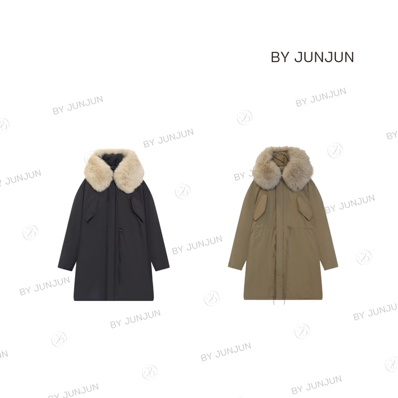 ByJunjun小众设计师 【日耳曼冬城】大鹅派克鹅绒服长款羽绒服Y2375