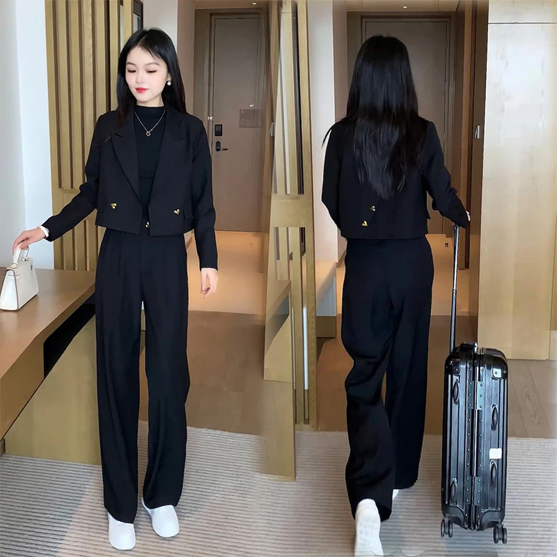 休闲气质西装套装女士2025春季新款时尚洋气显瘦小个子西服两件套