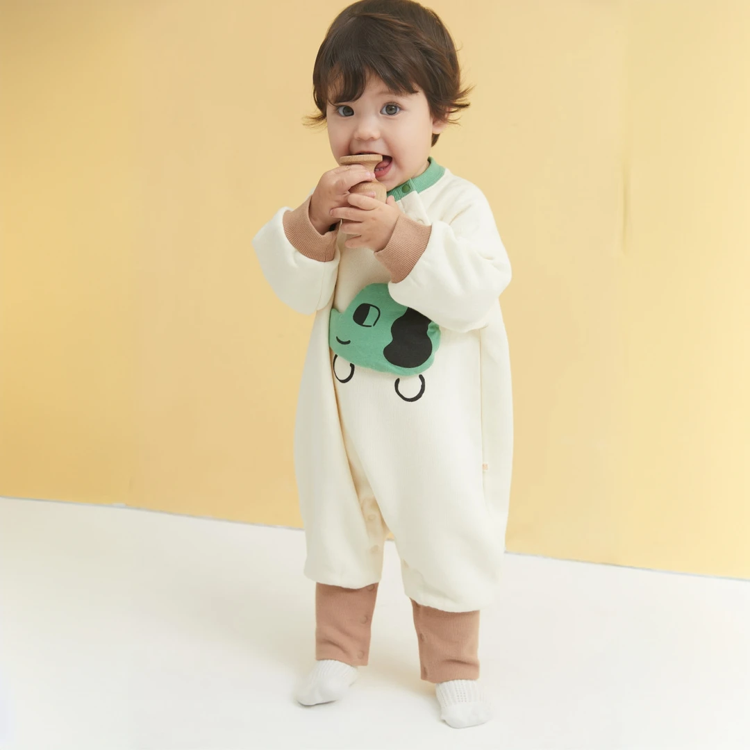 【糯米棉】papa爬爬春秋宝连体衣保暖爬服