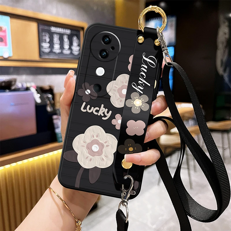 适用VIVOS19手机壳S19Pro软硅胶S18全包防摔腕带女斜跨挂脖绳