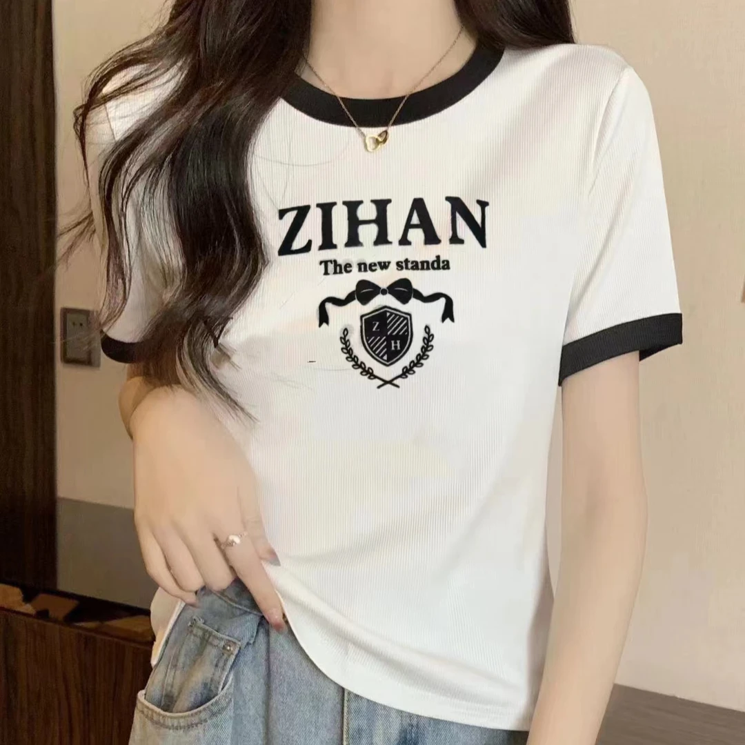 洋气百搭显瘦短款T恤