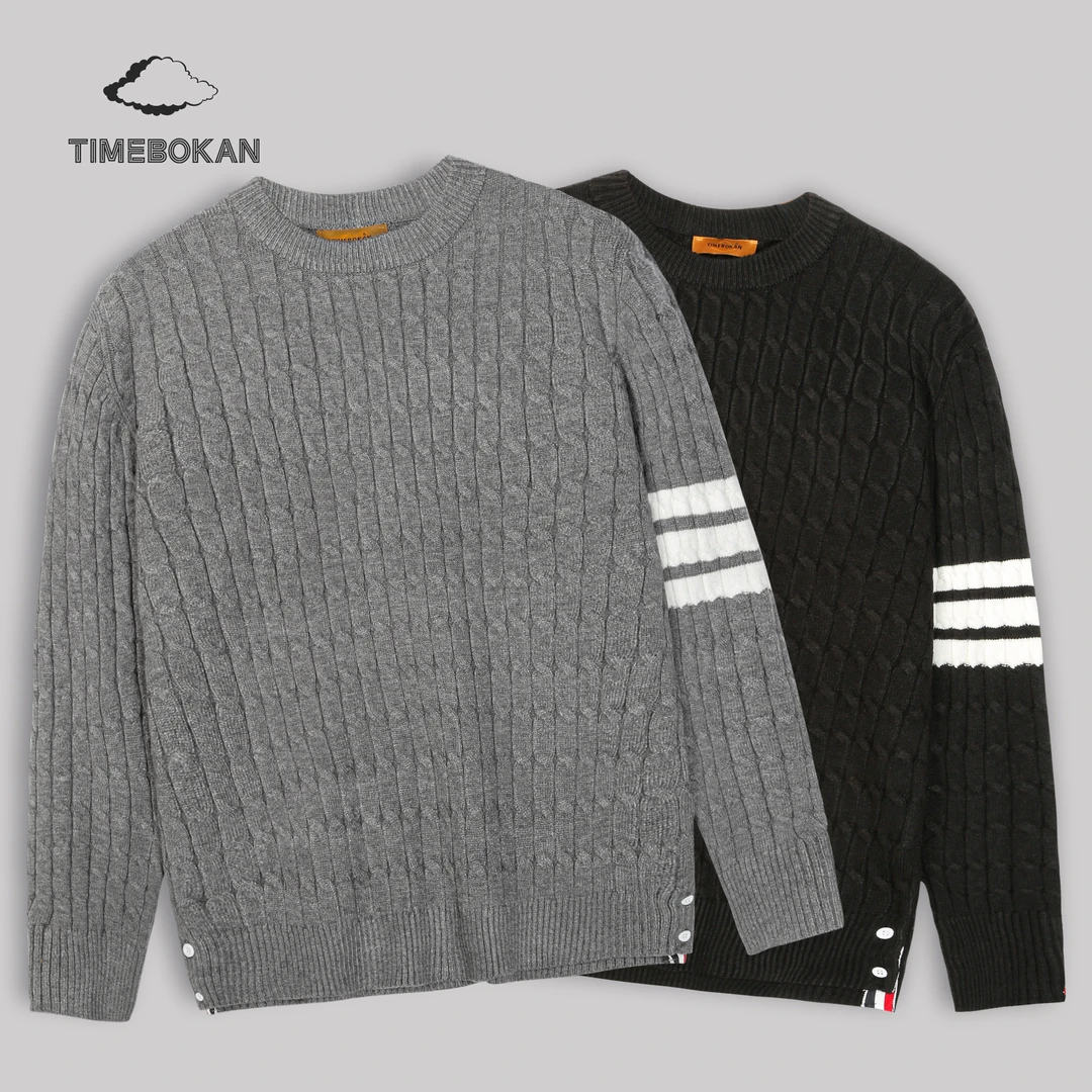 TIME BOKAN/ 99716 男士早秋设计师新款圆领百搭时尚简约长袖毛衣