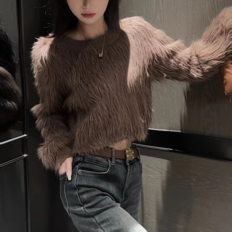 【婉君】秋冬新款毛毛宽松显瘦长袖卫衣LWJ23D4M1245