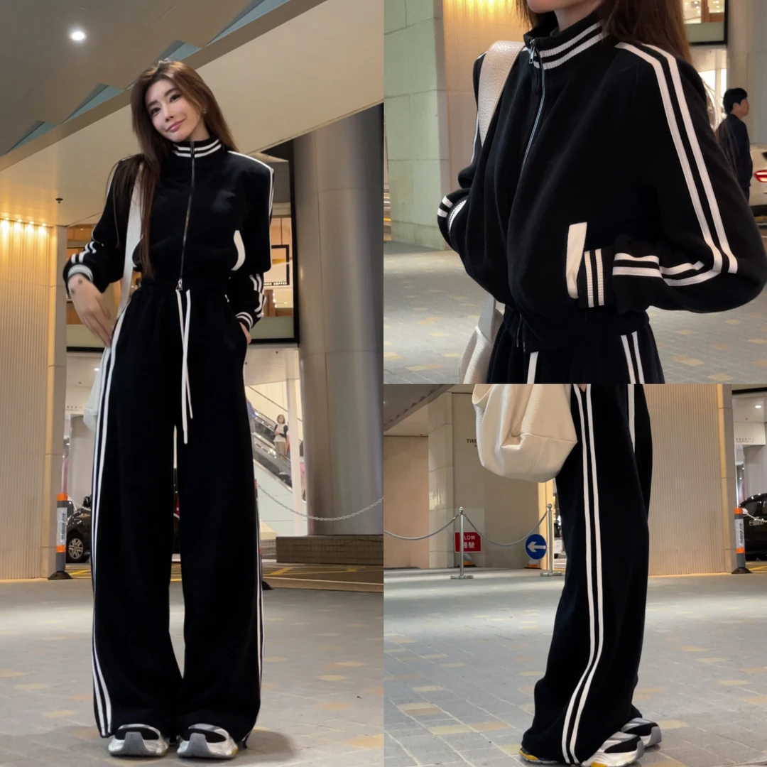 婉君【冬天穿的套装】新款慵懒显瘦卫衣+休闲阔腿裤LWJ23C3TZ1045