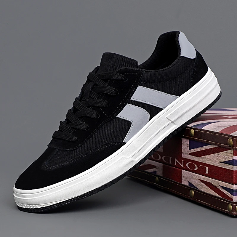 男士板鞋帆布鞋百搭透气老北京布鞋百搭防臭轻便帆布鞋一脚蹬