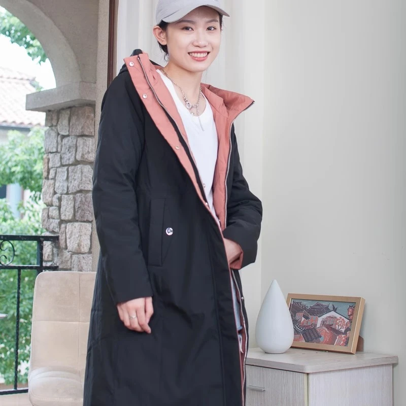 IN6962  品牌女款秋冬中长款羽绒服（双面穿）