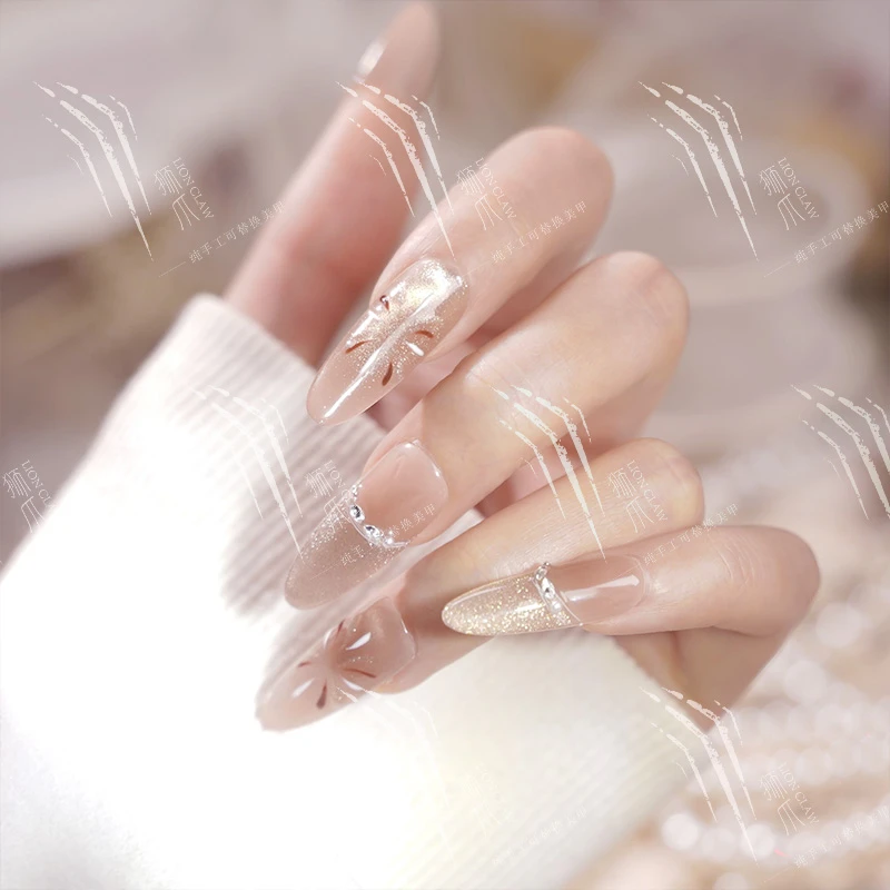 【波光烟火】显白气质温柔金秋满月猫眼碎冰冰手绘烟花追光猫眼