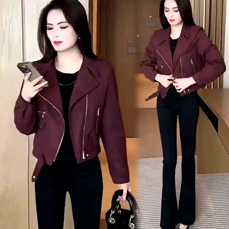 韩版短外套女2025年春秋新款设计感小众休闲时尚机车服夹克上衣潮