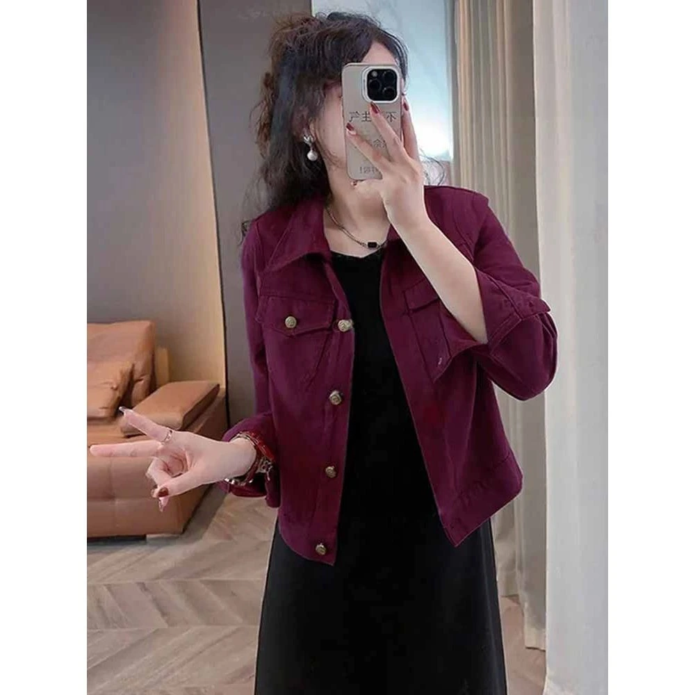 韩版休闲牛仔短外套女2025年春秋新款小个子百搭洋气宽松夹克上衣