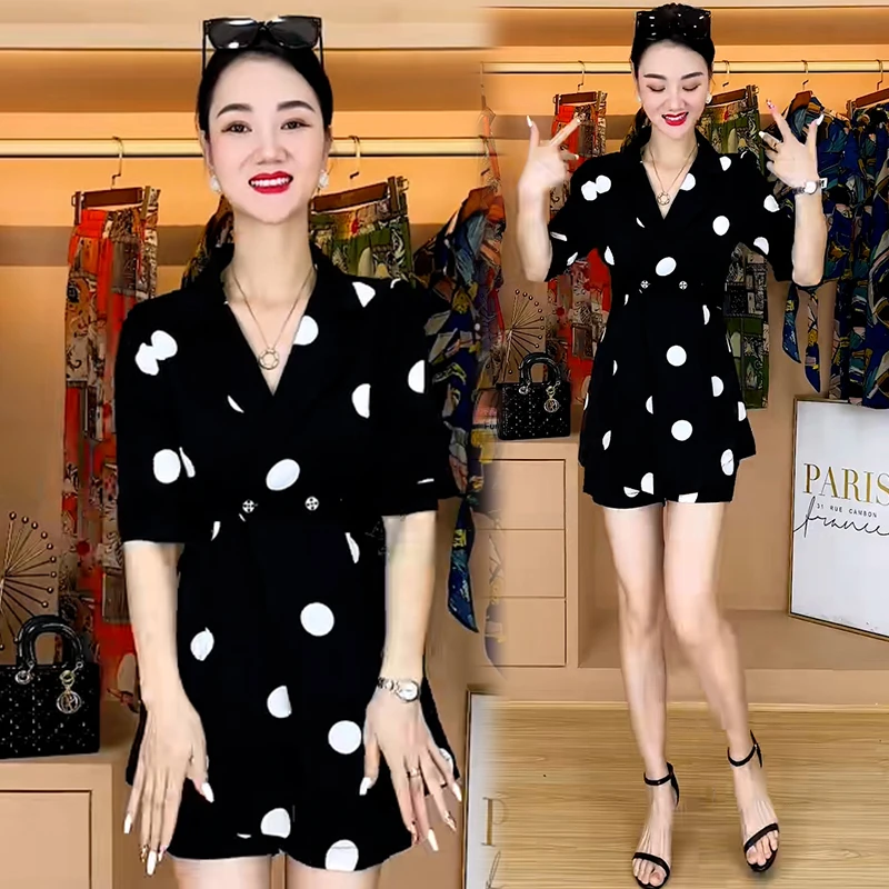 时尚雪纺套装女2024年夏季新款休闲名媛气质收腰显瘦连衣裙两件套