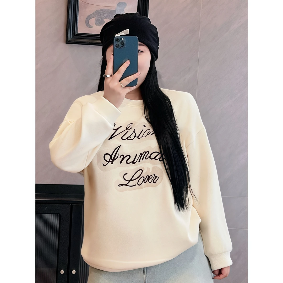 断码捡漏~环游日记 / 设计师款字母刺绣卫衣12089花契200斤胖mm