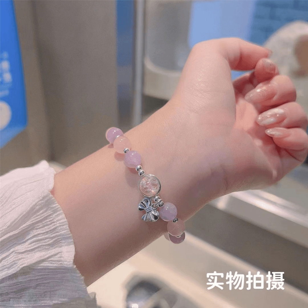 非金属仿水晶手链 【主播补贴】水晶蝴蝶手链女ins小众设计清新甜美