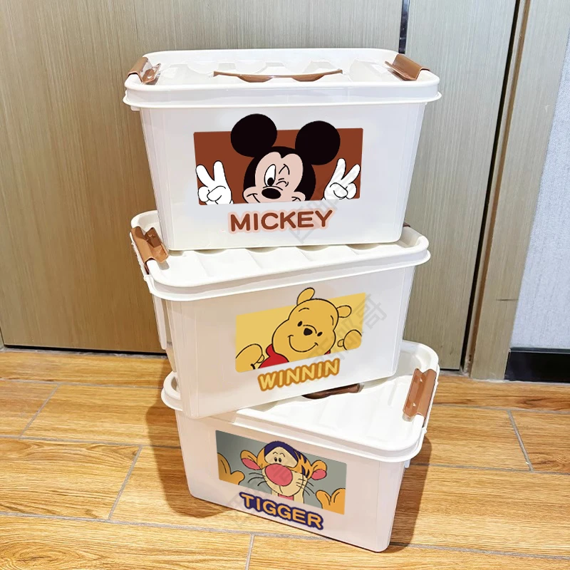 【新疆包邮】卡通收纳箱带盖家用衣物玩具零食书本大容量手提储物箱
