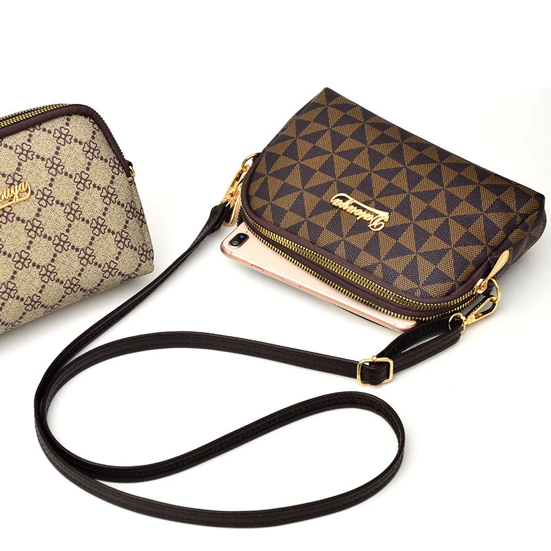 简约女士时尚百搭斜挎手机包单肩包零钱包贝壳包小包包休闲妈妈包