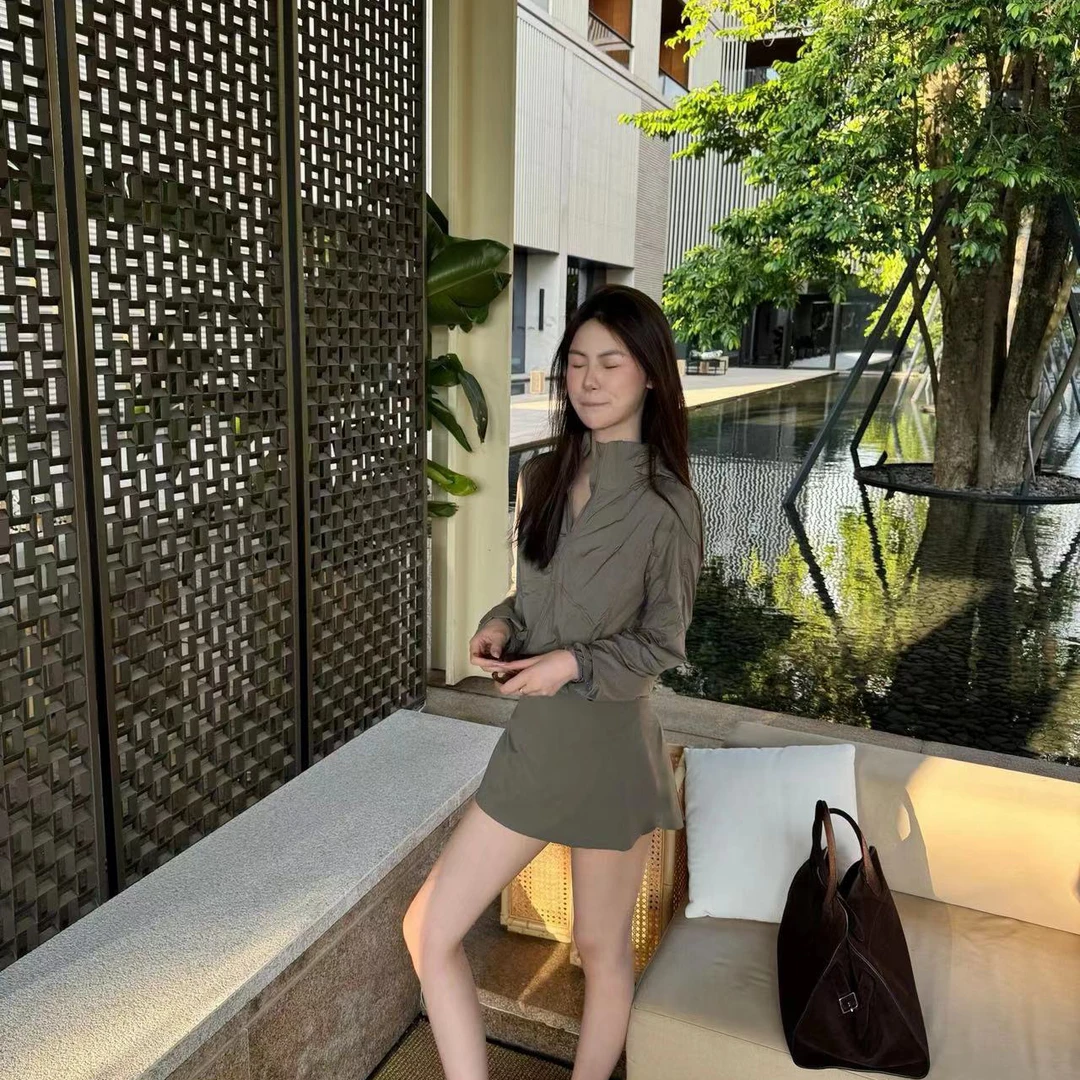 高端精致辣妹气质灰色运动包臀半身裤裙女夏季2025新款小个子短裙