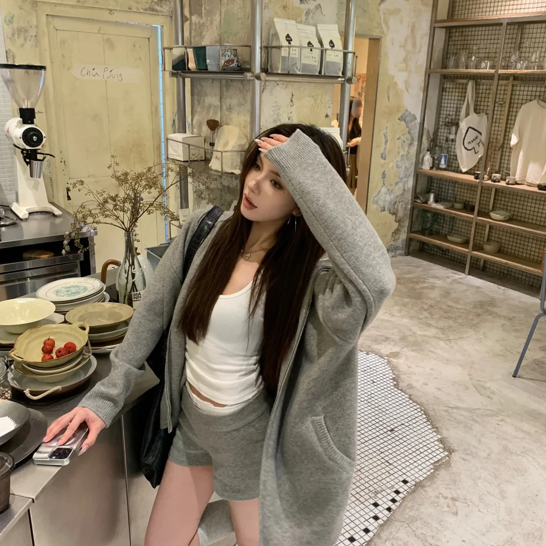 显瘦宽松外穿慵懒风针织休闲韩版两件套2024秋季新款时尚套装气质