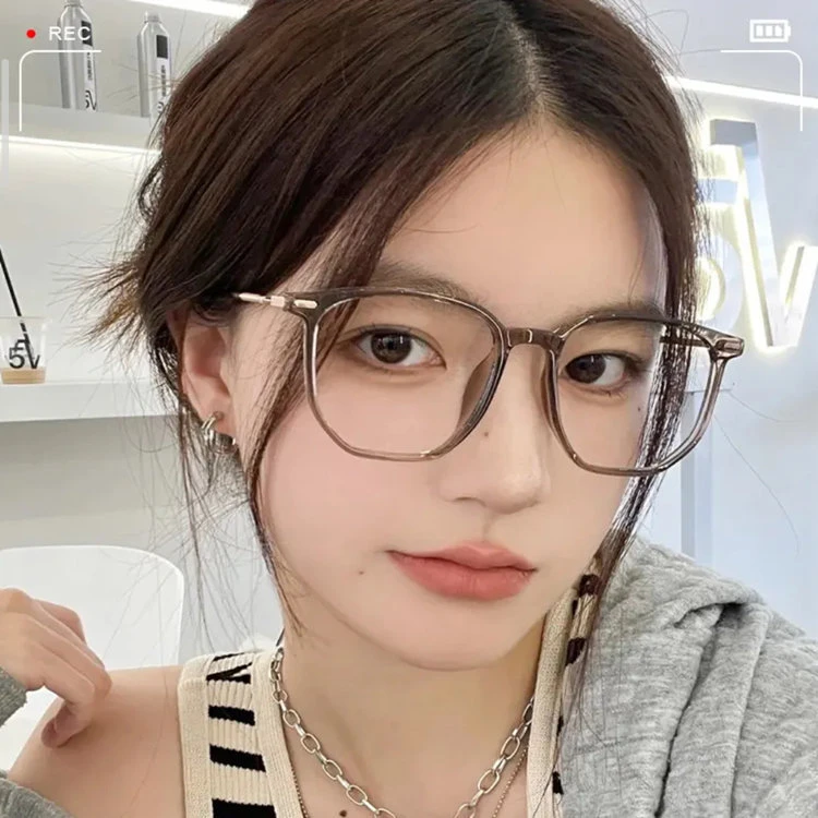 新款TR眼镜超轻大框平光镜男女时尚个性韩版防蓝光素颜高颜值眼镜