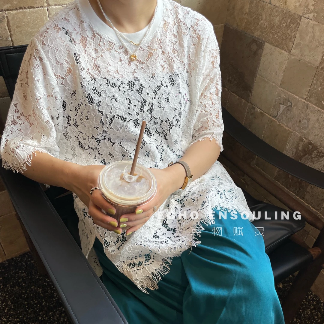 特价E22336｜蕾丝T恤正肩显瘦极简休闲T恤