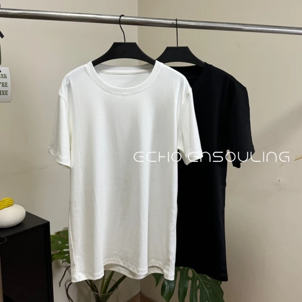 22351新疆长绒棉冰感极简百搭T恤休闲宽松夏季