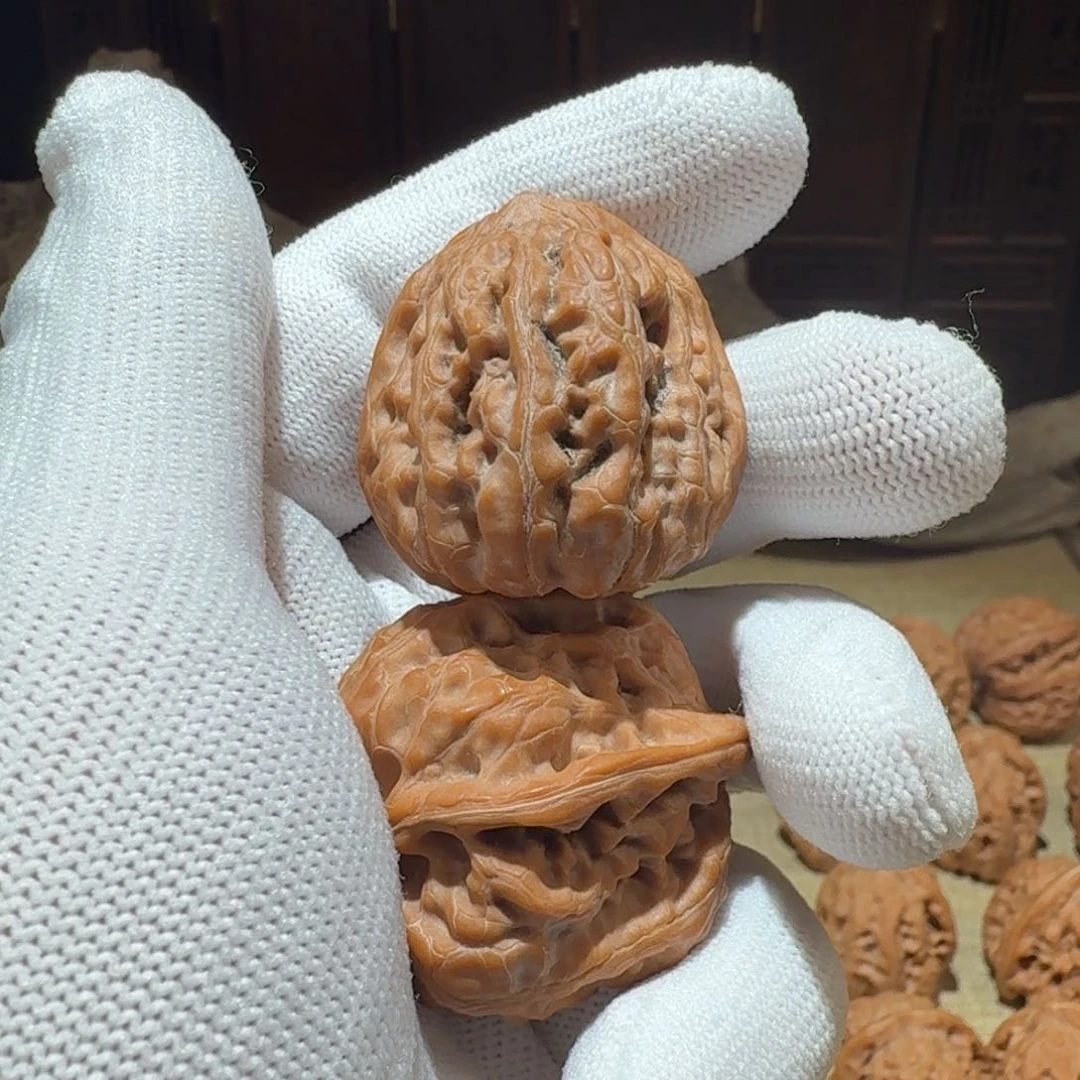 文玩核桃把件35原树水晶蛤蟆